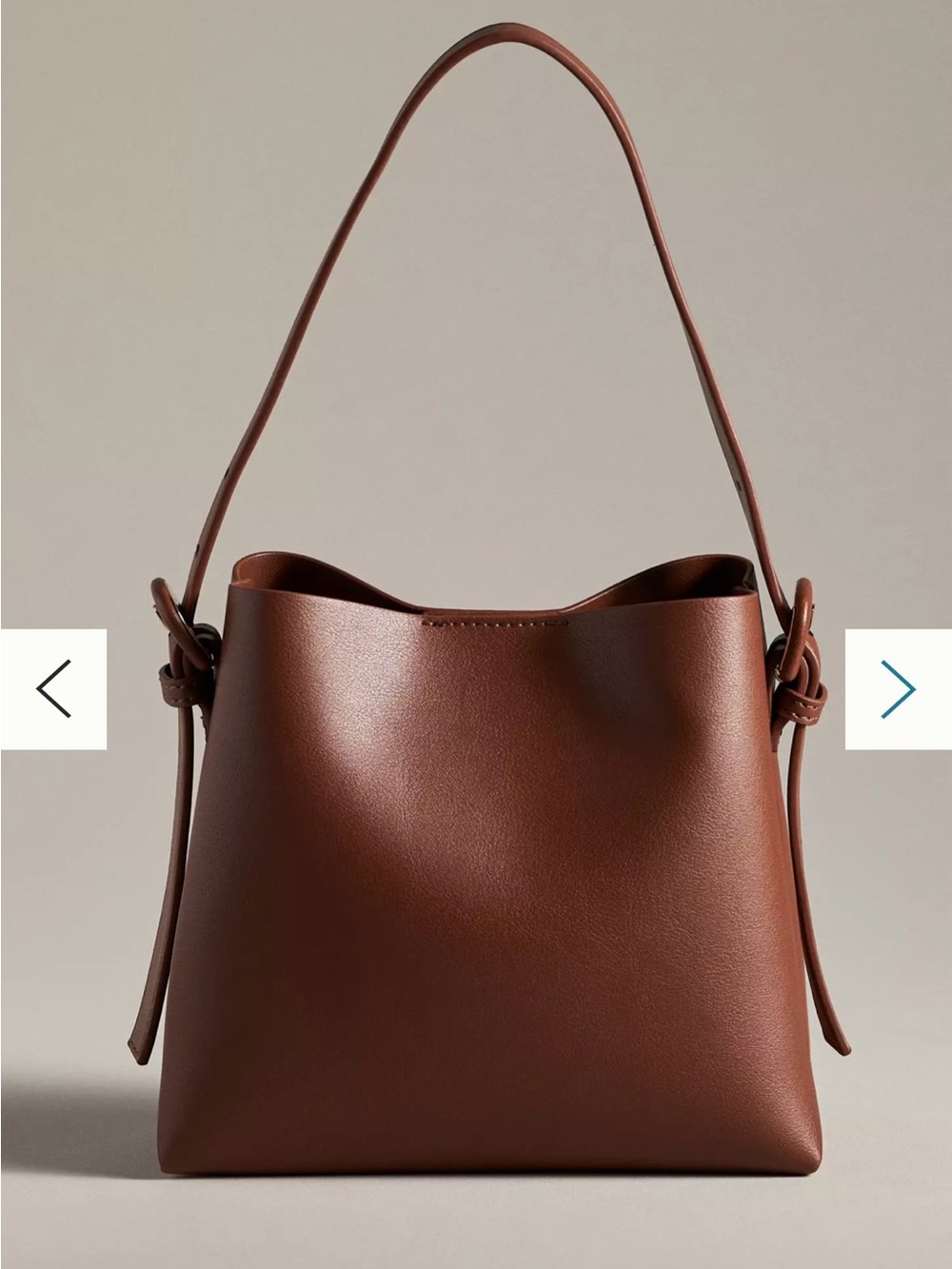 Anthropologie Mini Buckle Strap Tote Brown Crossbody Shoulder Bag